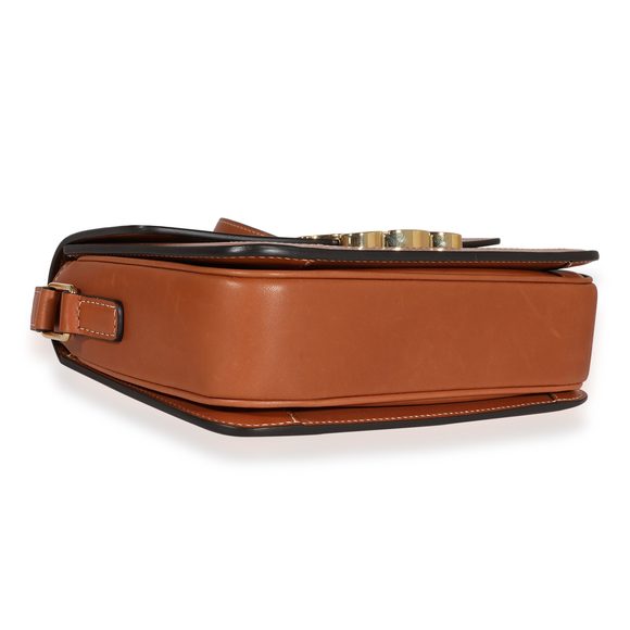 Celine Brown Triomphe Canvas & Calfskin Teen Triomphe Bag - Picture 6 of 8